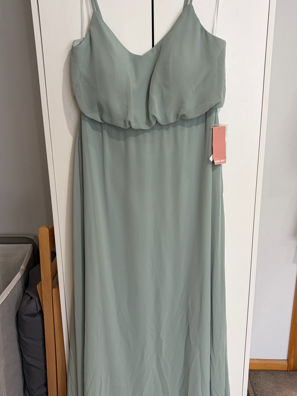 Birdy Grey Sage Green Chiffon Maxi Dress